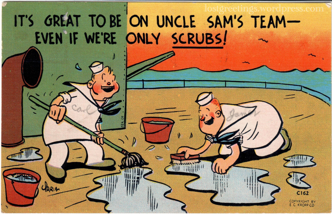 1952 Comic Postcard Image - San Diego, California lg